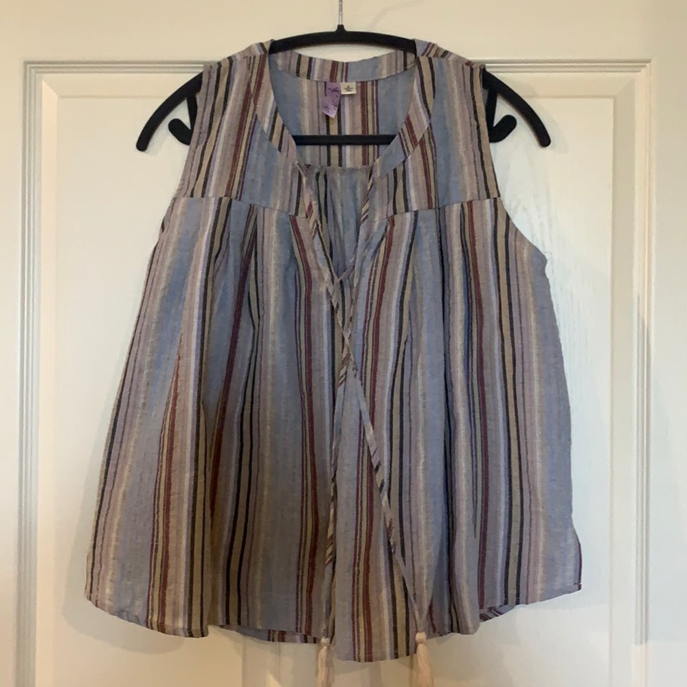 Alya large short sleeve / tank top blouse